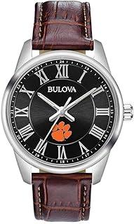 Bulova Clemson University Tigers Leather Watch