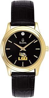 Bulova LSU Tigers Women's Leather Diamond Watch