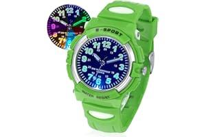 Colorful Light-Up Analog Watch for Kids