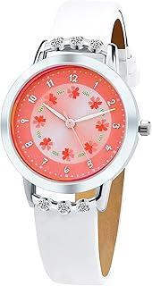 Girls Floral Diamond Quartz Watch