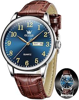 Men's Easy Read Leather Watch