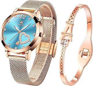 Rose Gold Minimalist Women's Watch Set